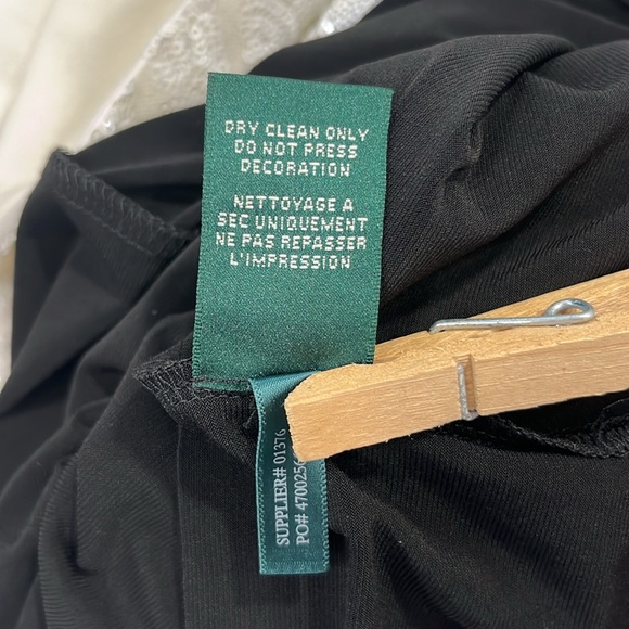 Lauren Ralph Lauren Black White Sequin Sheath Cocktail Dress Size 10 - Picture 11 of 13